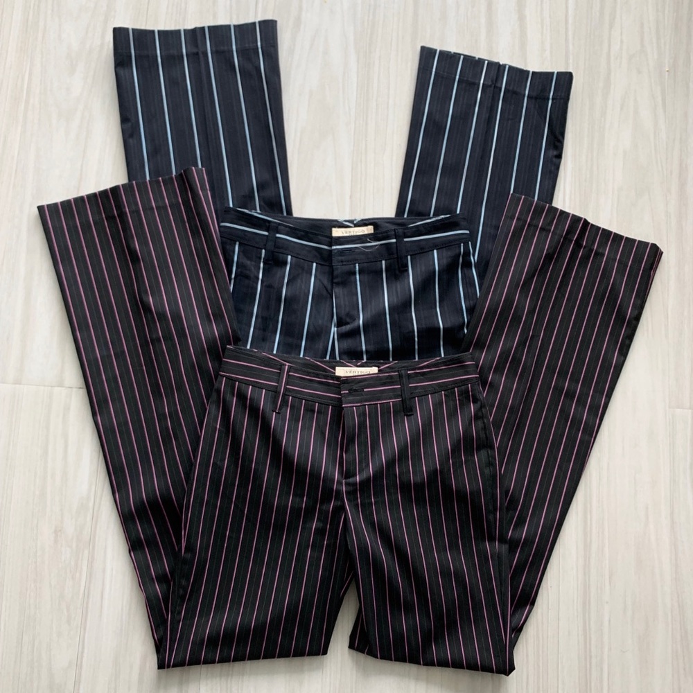 Vertigo Paris Pink Striped Dress Pants
